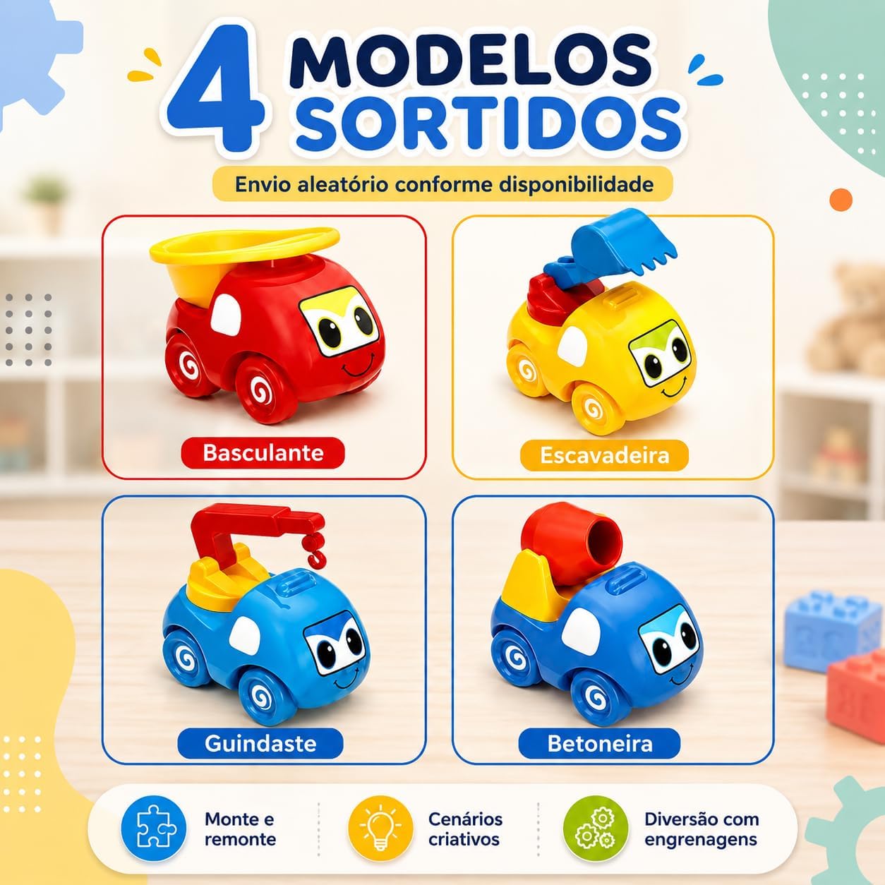Fidtoy – Jouet de Construction d'Engrenages pour Enfants, 18 Pièces – Ensemble de Construction Interactif à Engrenages Rotatifs pour l'Apprentissage des STIM, la Construction Créative et le Développement de la Motricité Fine, pour les 3 Ans et Plus
