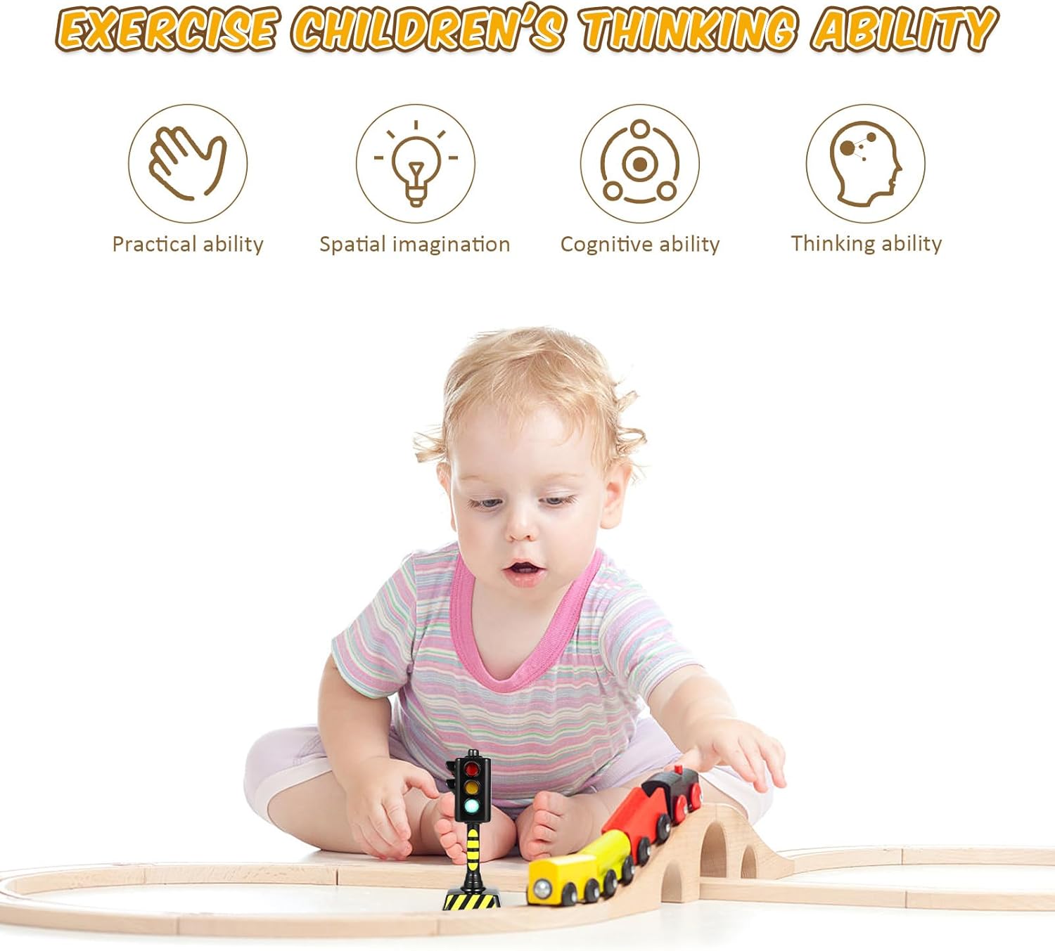 STOBOK 2 semáforos de juguete para niños, mini modelo de semáforo, escena de carretera realista para que los niños aprendan las reglas de tráfico, juguete educativo