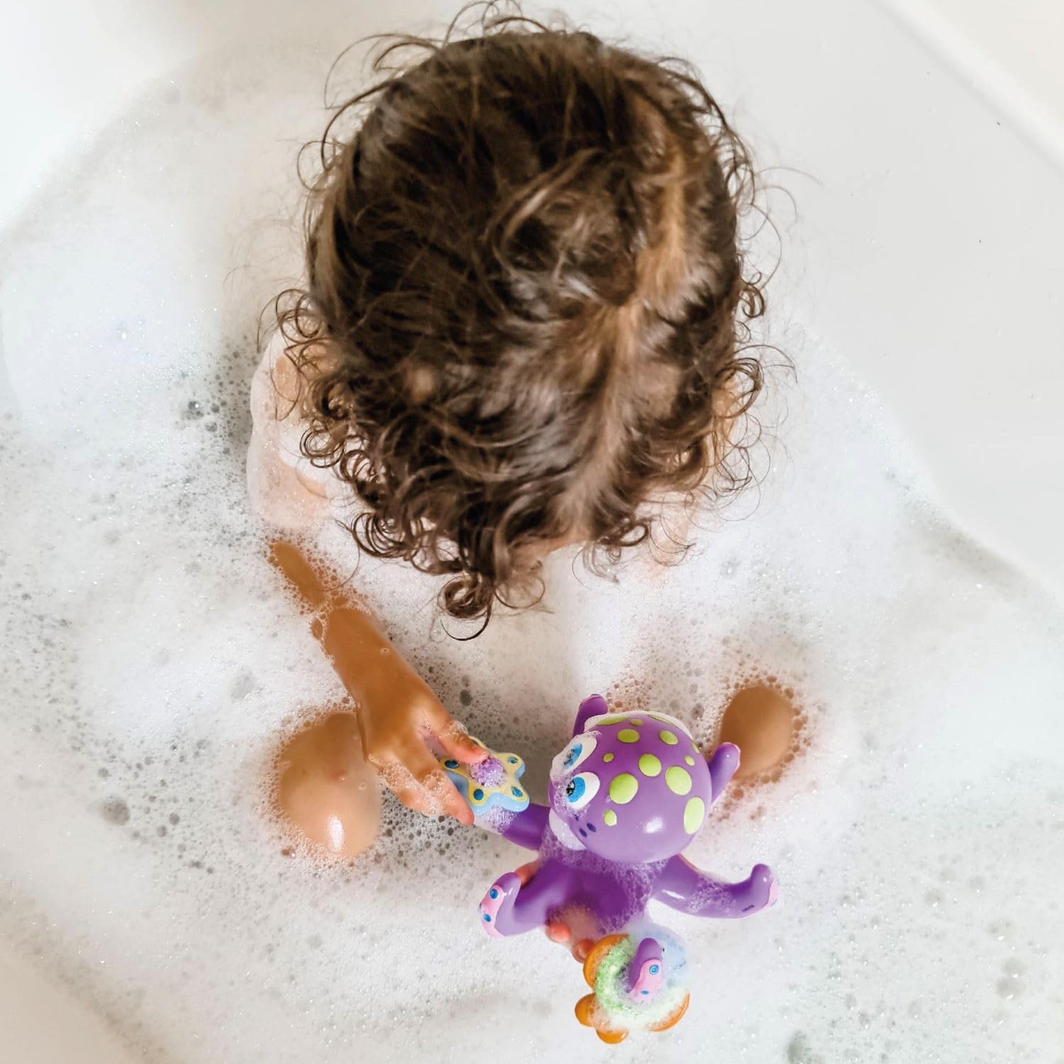 Juego de juguetes de baño de pulpo Fidtoy para niños pequeños