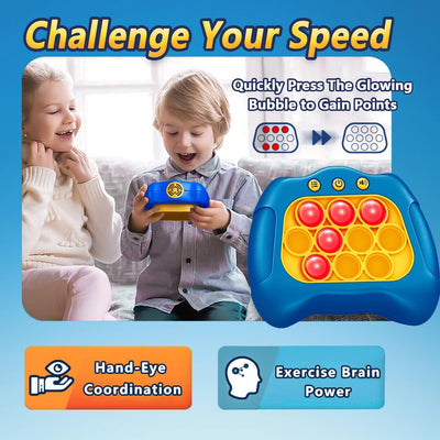 Consola de juegos Fidtoy Pop It – Juguete sensorial portátil con luces para niños de 3+ años