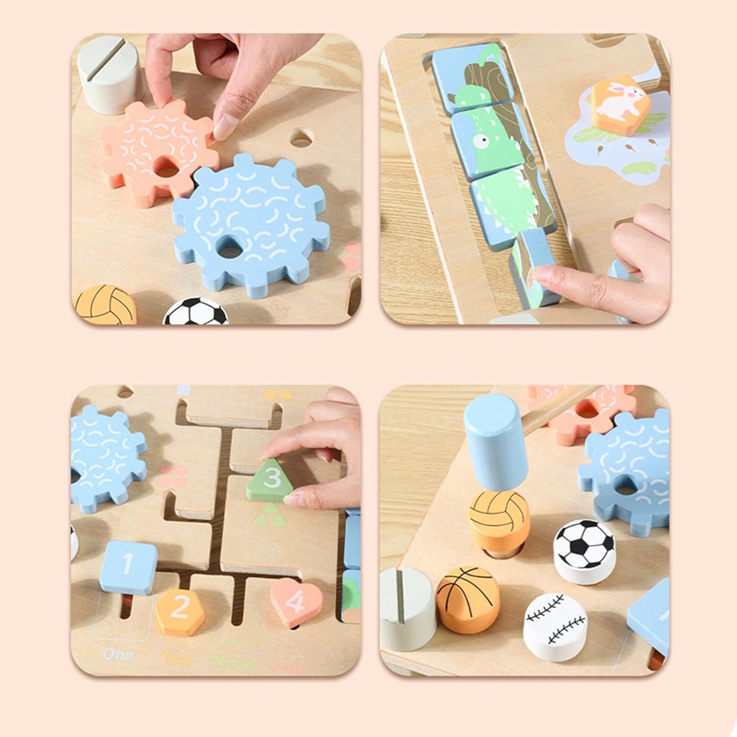 BNF Tabla de actividades de doble cara Juguete educativo Tablero sensorial de engranajes y piano para bebés | Juguetes para bebés | Juguetes de desarrollo para bebés1 Tambor de juguete para niños