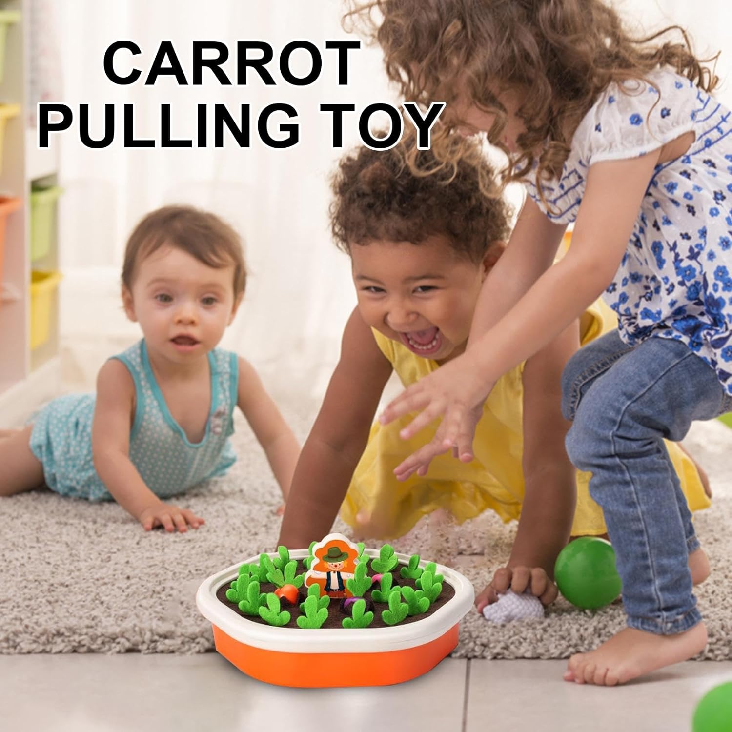 Juego de memoria de tirar zanahorias Fidtoy Radish Farm para niños