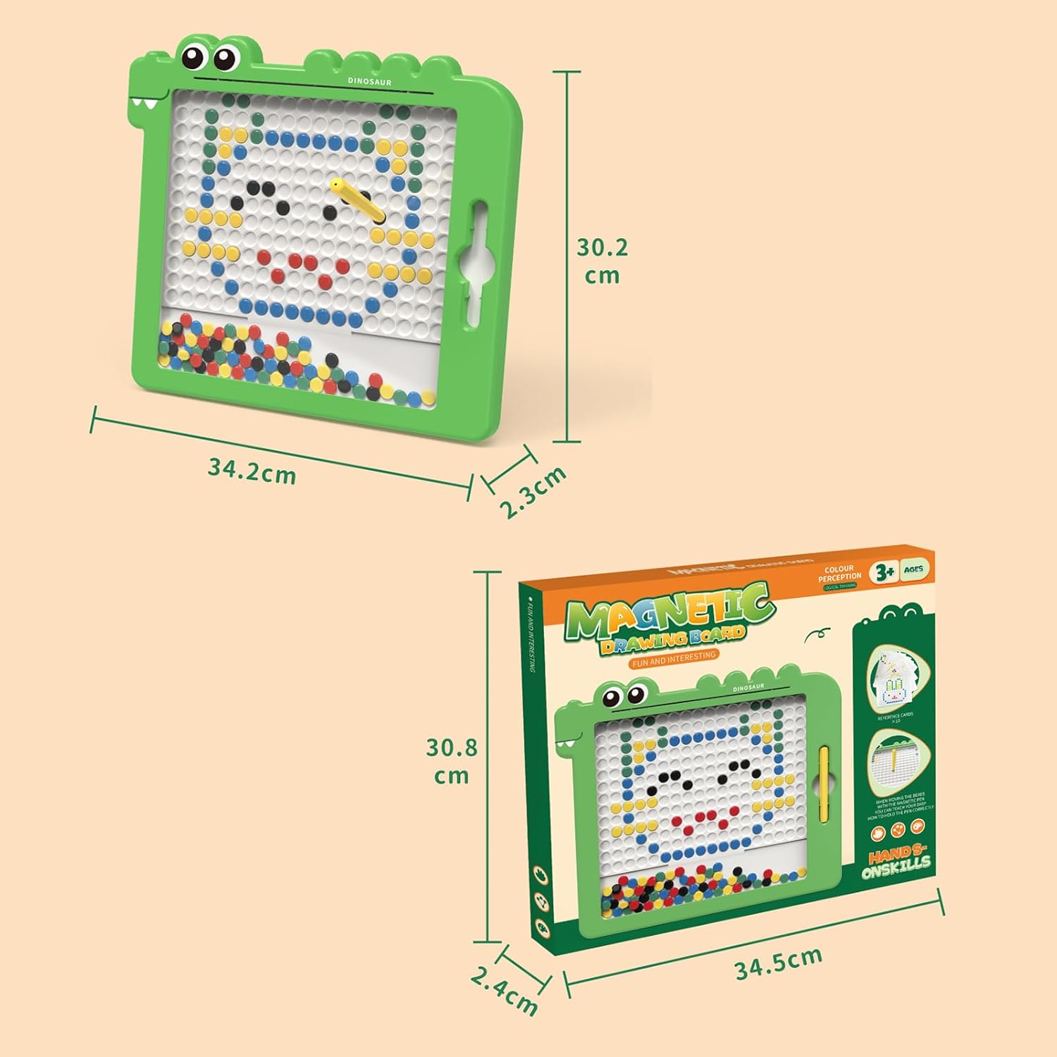 Tablette de Dessin Magnétique Fidtoy pour Enfants – Jouet de Perles Montessori Artistique et Créatif pour Tout-petits