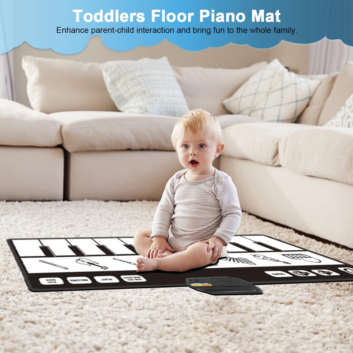 Tapis de danse musical Fidtoy – Tapis de sol musical interactif pour enfants