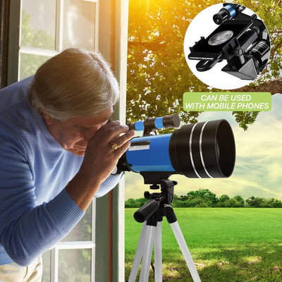 Telescopio astronómico refractor Fidtoy de 70 mm para principiantes