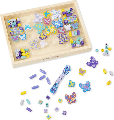 Fidtoy Butterfly Wooden Bead Set for Kids Jewelry Making
