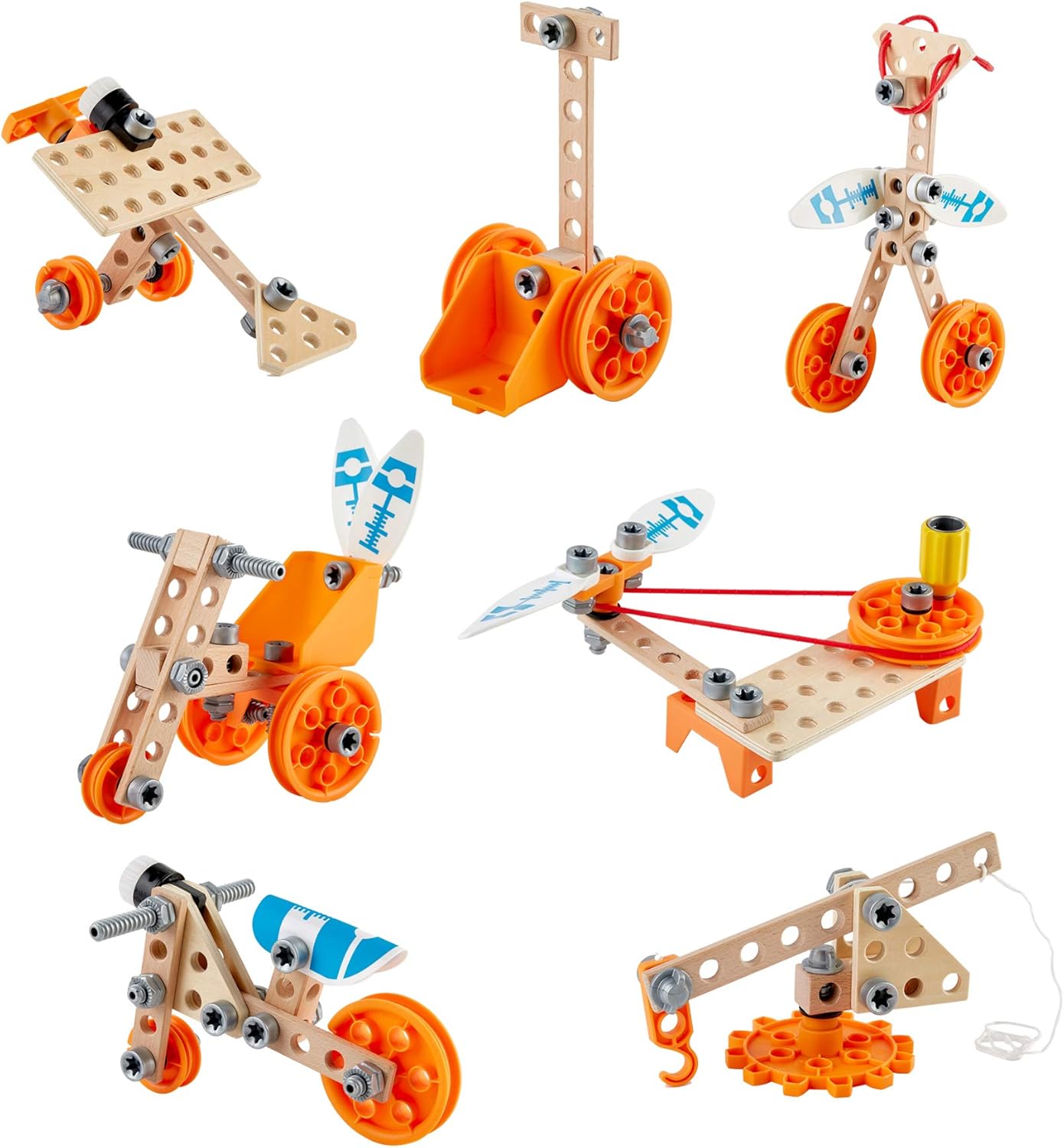 Fidtoy STEM Building Engineering Kit 57PCS Kids Construction Toy