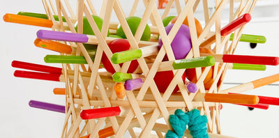 Jeu de stratégie Fidtoy en bambou « Tumbling Ball » pour enfants