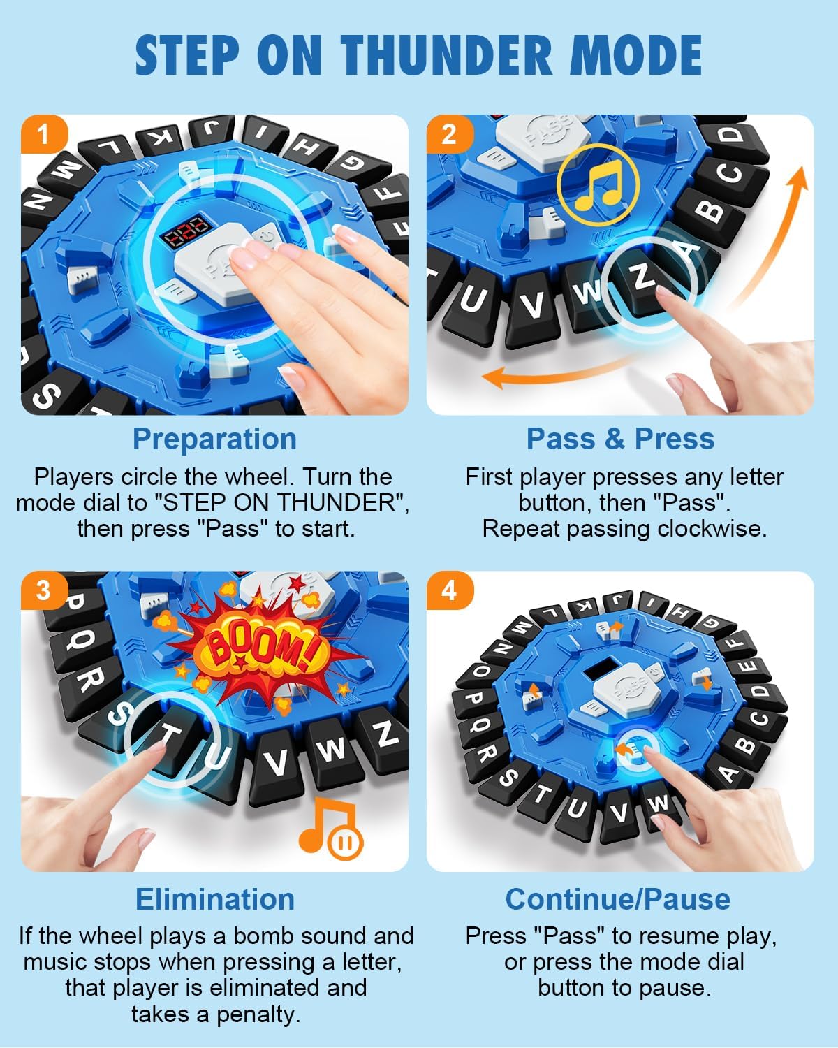 Jeu de société de mots rapide Fidtoy pour enfants et adultes, jeu de lettres de catégorie de 10 secondes avec minuteur LCD, jeu de fête de vocabulaire familial pour 2 à 8 joueurs