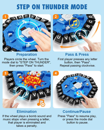 Jeu de société de mots rapide Fidtoy pour enfants et adultes, jeu de lettres de catégorie de 10 secondes avec minuteur LCD, jeu de fête de vocabulaire familial pour 2 à 8 joueurs