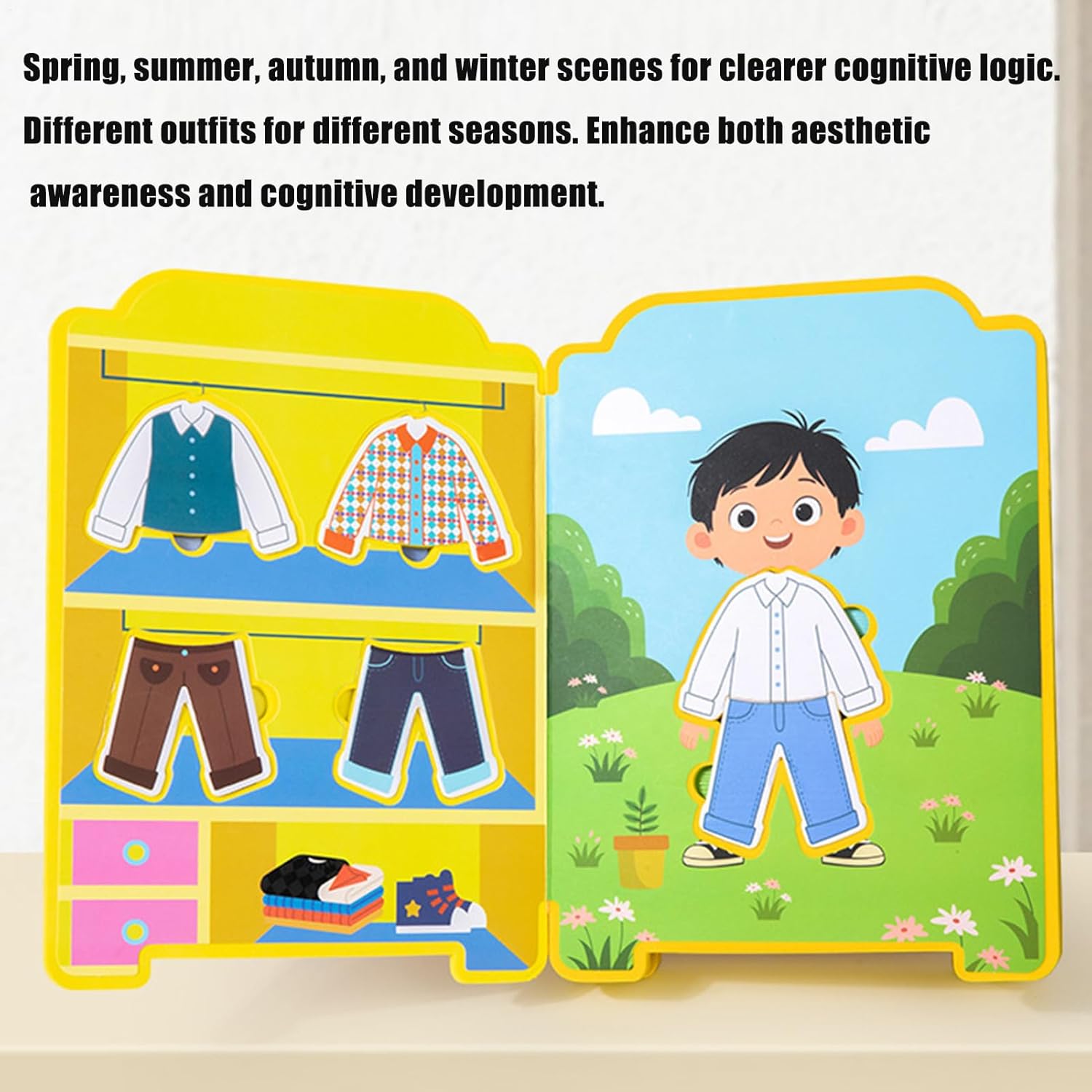 Libro de pegatinas para juegos de vestir, libro de juegos educativos, pegatinas coloridas para emparejar, juguete de actividad práctico | Diversión cautivadora en el desarrollo