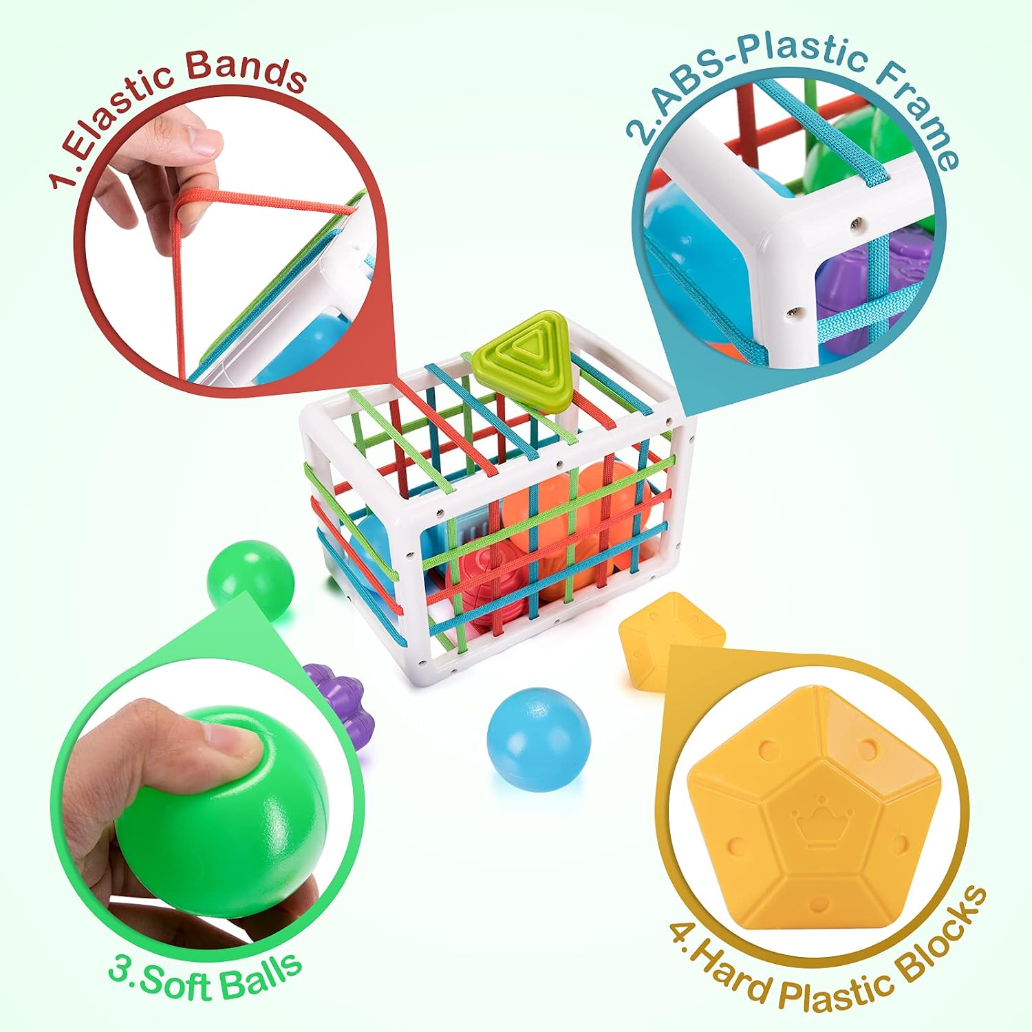 Caja para Bebés con Formas y Juego Sensorial - 289