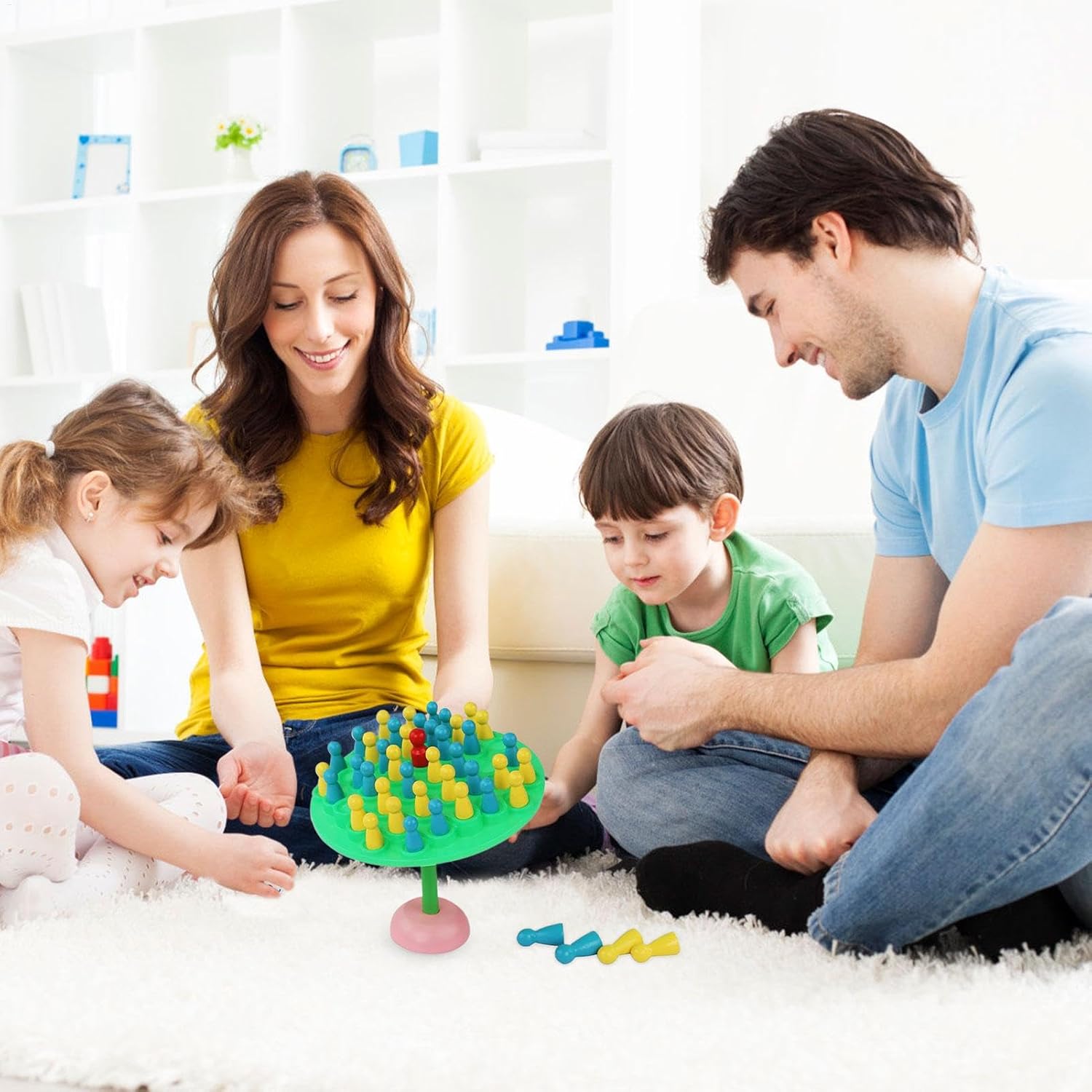 Juguete Fidtoy Balance Tree – Juego interactivo de madera apilable para niños mayores de 3 años