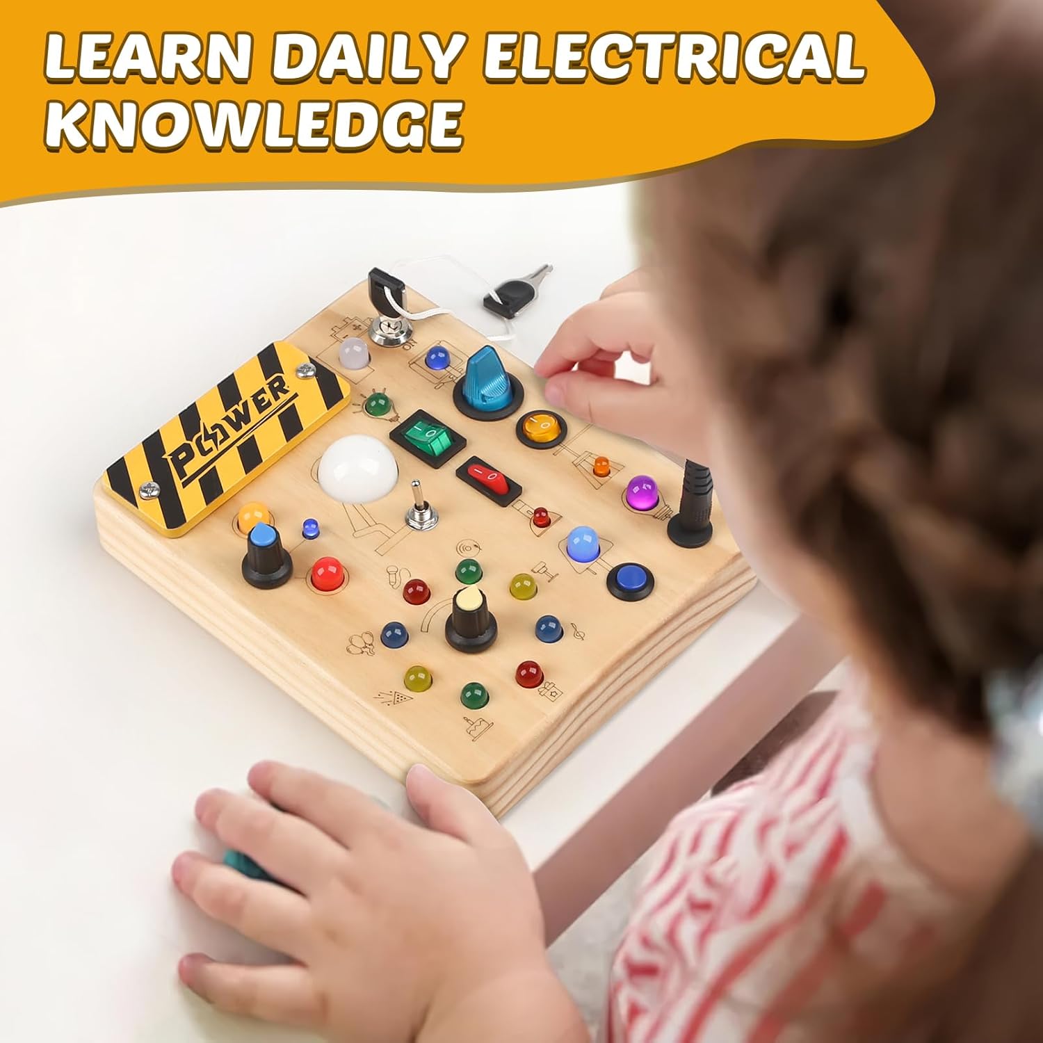 LED Montessori Busy Board - Sensory Learning Toy for Toddlers
