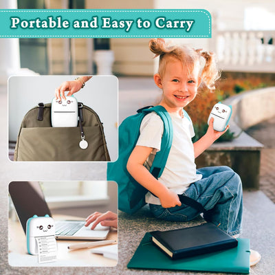 Fidtoy Mini Portable Photo & Sticker Printer with Bluetooth