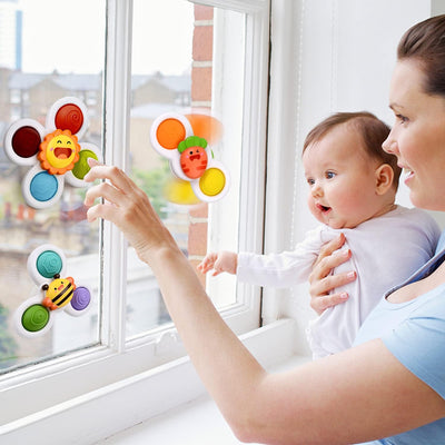Fidtoy Baby Suction Cup Spinner 3 pieces Toy Pop It Sensory Bath Toy