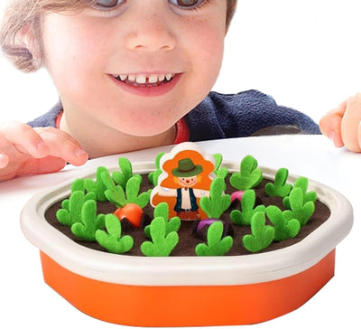 Juego de memoria de tirar zanahorias Fidtoy Radish Farm para niños