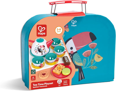 Fidtoy Pretend Play Tea Set Picnic Toy with Teapot Cups and Cookies