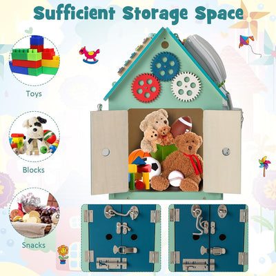 Fidtoy Casa de Juegos Montessori con Tablero de Actividades Multifuncional
