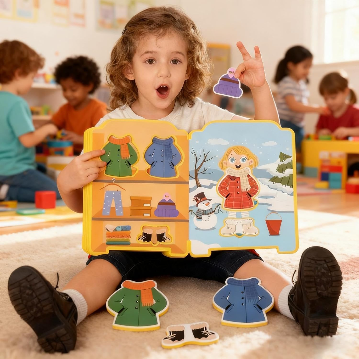 Libro de pegatinas para juegos de vestir, libro de juegos educativos, pegatinas coloridas para emparejar, juguete de actividad práctico | Diversión cautivadora en el desarrollo