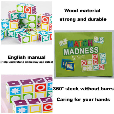 Fidtoy Jeu de société puzzle pour enfants, jeu de blocs à associer pour le développement du cerveau, jeu familial pour les 3 ans et plus, jouet d'entraînement à la pensée logique