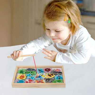 Educational Fishing Toys - Safe and Harmless 2-in-1 Magnetic Fishing Games - Fishing Game for Toddlers, Magnetic Fishing Toys, Gift for Kids