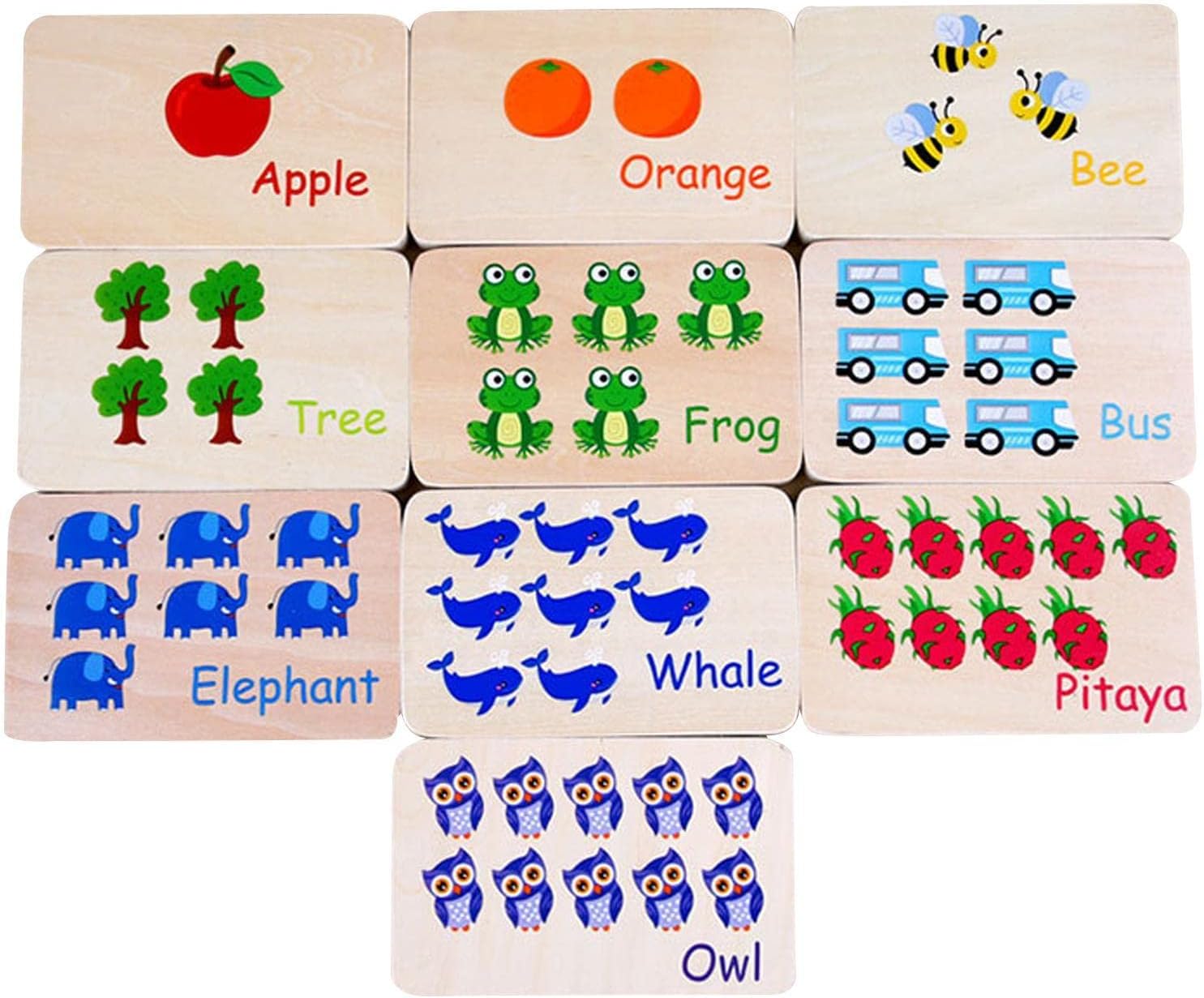 Fidtoy Peg Board Counting Game Wooden Montessori Toy