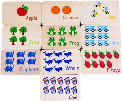 Fidtoy Peg Board Counting Game Wooden Montessori Toy