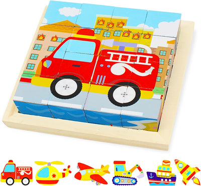 CubePuzzle – Divertido y Educativo – Rompecabezas de Bloques de Madera 3D