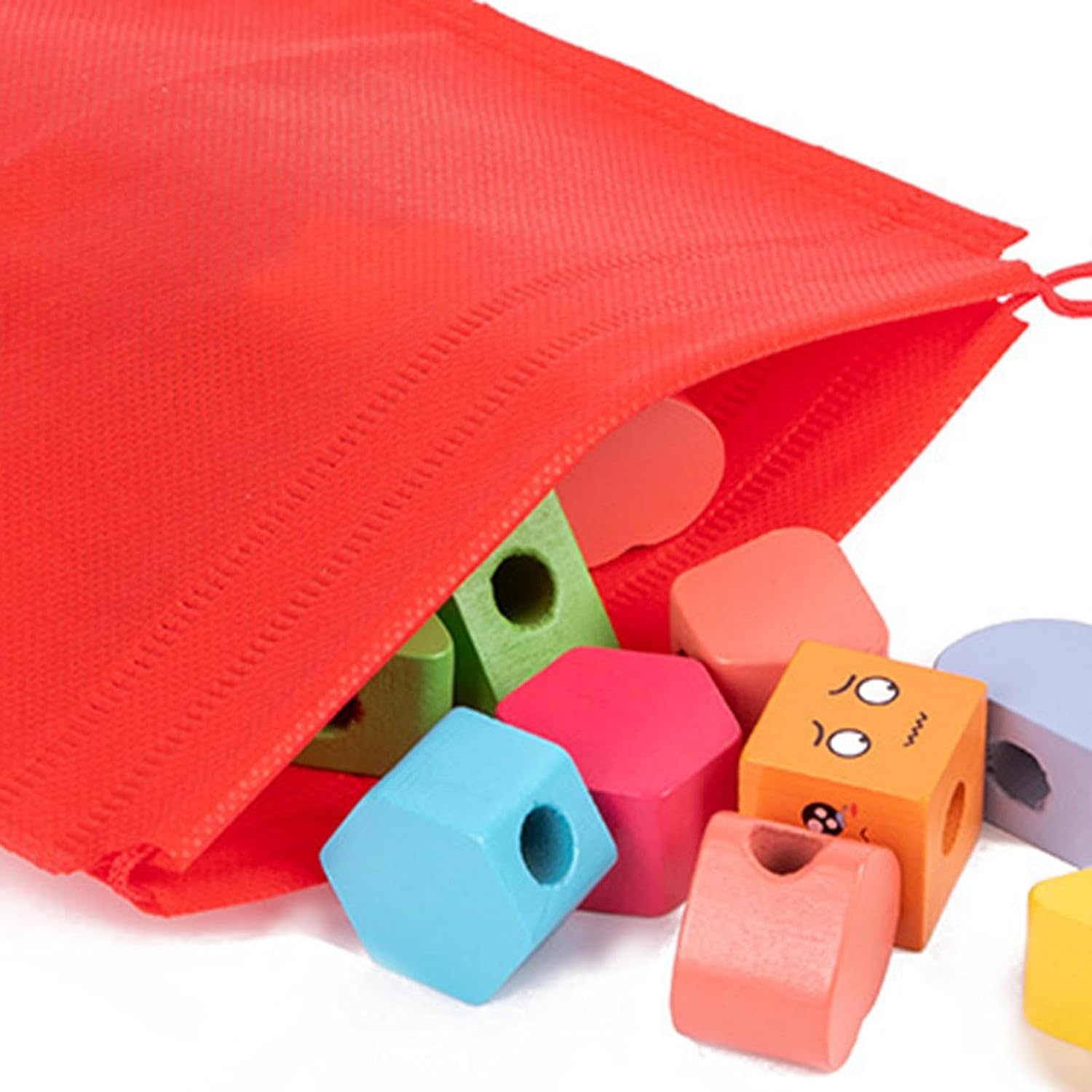 ATORSE™ Juguete apilable de formas a juego y cuentas de encaje para regalo de cumpleaños para niños y bebés | Juguetes para bebé | Juguetes de desarrollo para bebé