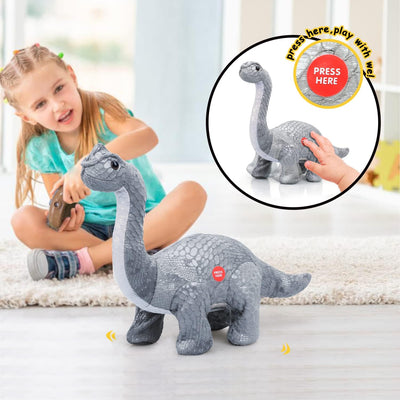 Fidtoy Plush Remote Control Dinosaur Toy with Talkback and Music