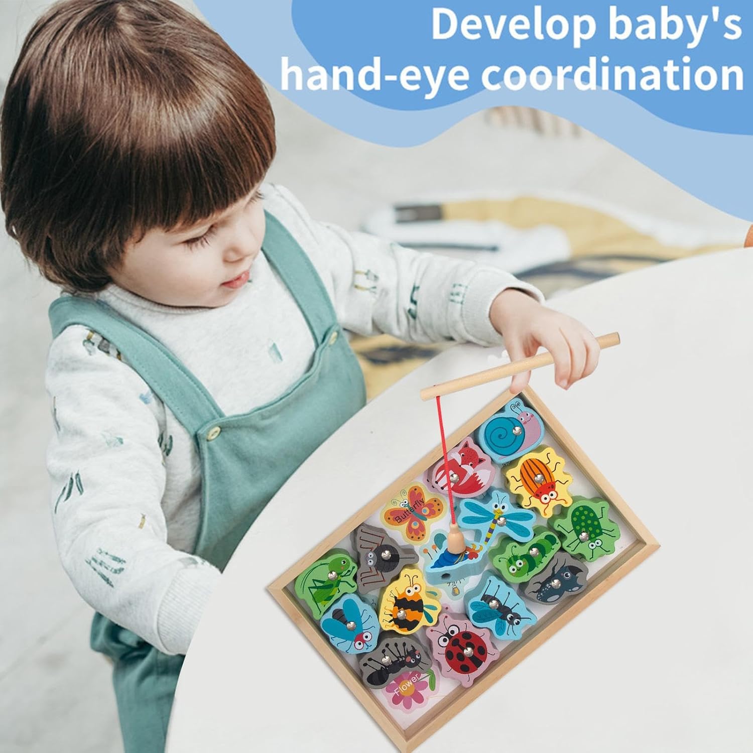 Educational Fishing Toys - Safe and Harmless 2-in-1 Magnetic Fishing Games - Fishing Game for Toddlers, Magnetic Fishing Toys, Gift for Kids