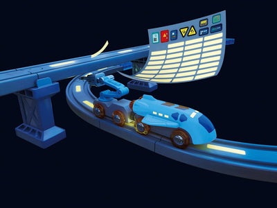 Fidtoy Space Train Set Toy Mars Railway Exploration Playset