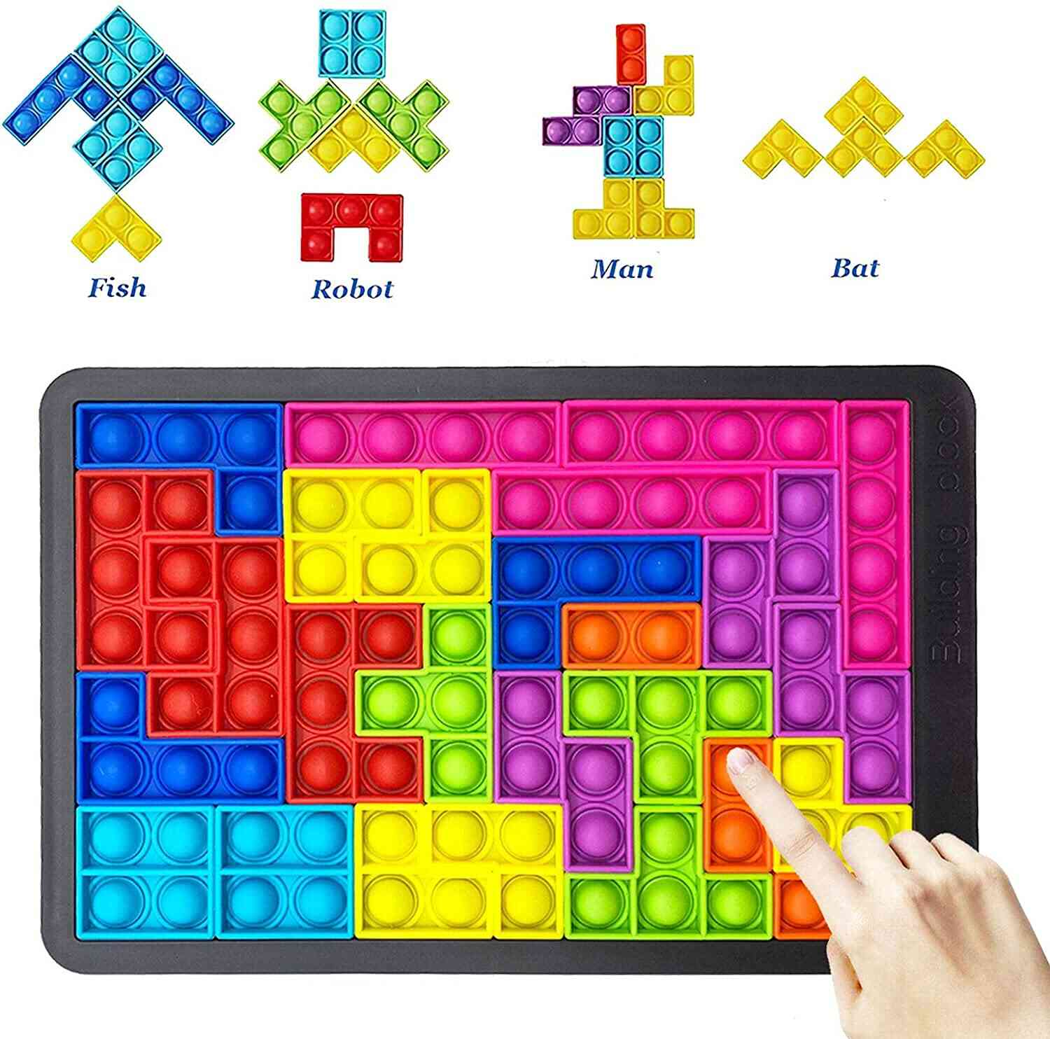 Montessori Australia TetrisPOP™ Puzle de burbujas antiestrés 2 en 1