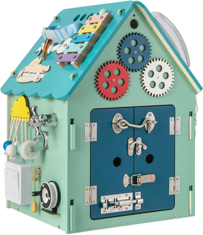 Fidtoy Casa de Juegos Montessori con Tablero de Actividades Multifuncional