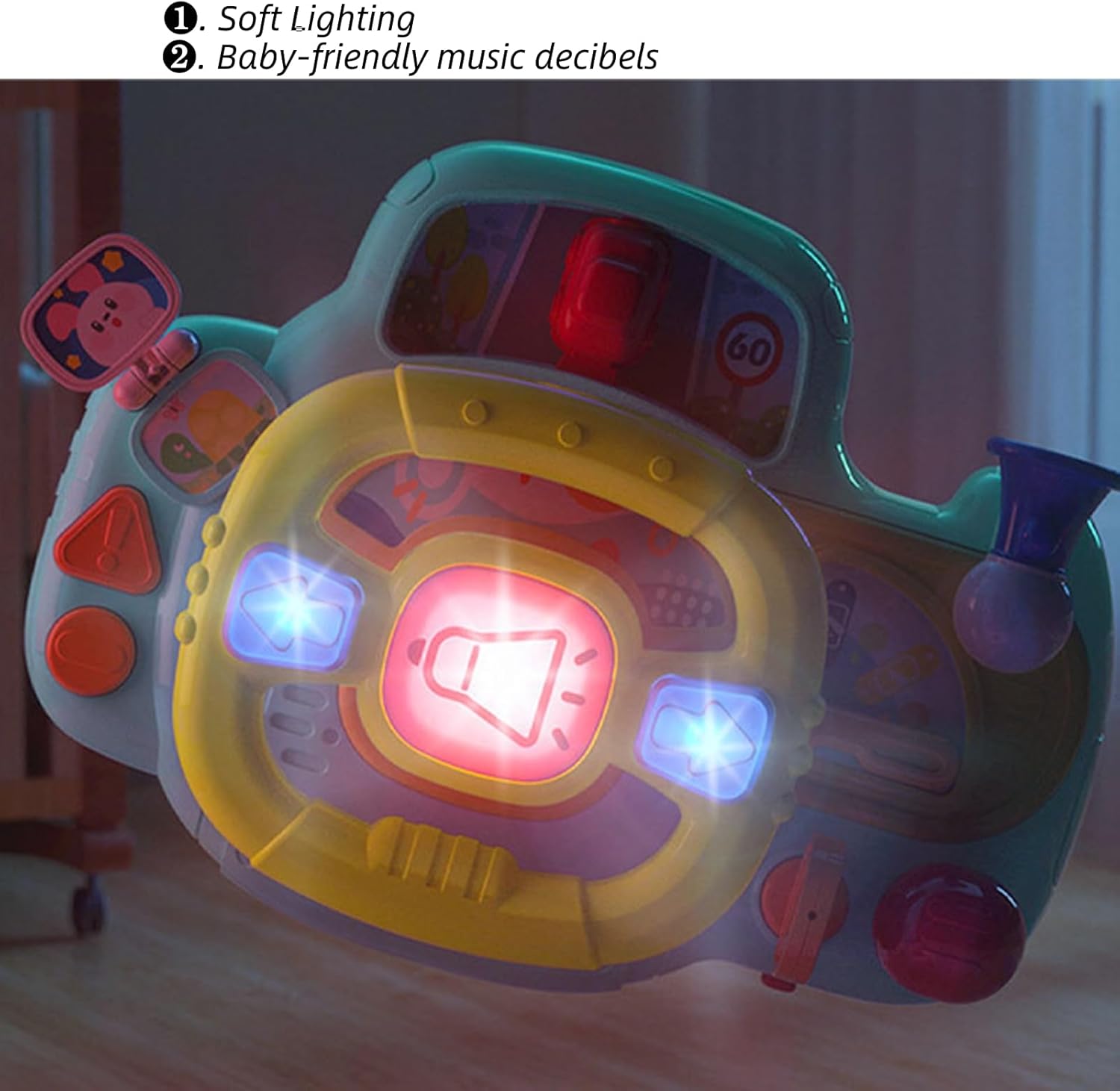 Jouet volant Fidtoy pour bébé avec lumières et sons – Jouet de conduite musical interactif pour tout-petits