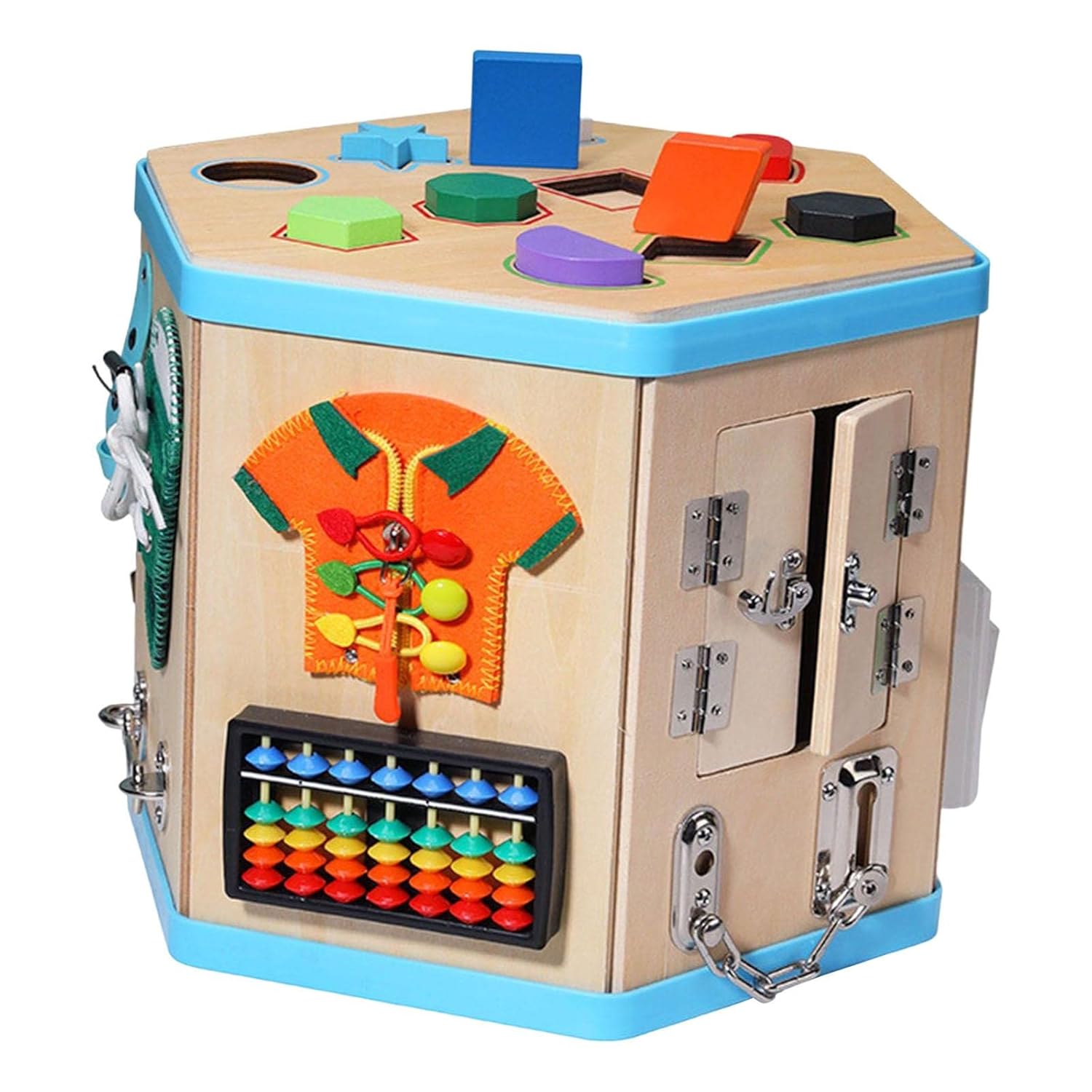 Tablero Portátil de Actividades para Habilidades Motoras Básicas para Niños de 1 a 2 Años Gran Regalo Seis Lados | Educativo | Otros Juguetes Educativos