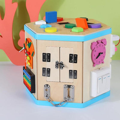 Tablero Portátil de Actividades para Habilidades Motoras Básicas para Niños de 1 a 2 Años Gran Regalo Seis Lados | Educativo | Otros Juguetes Educativos