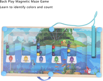 Fidtoy Montessori Tablero Ocupado con Interruptor de Luz LED Tablero Sensorial de Doble Cara Laberinto Magnético Juguete Educativo de Habilidades Motoras Finas Juguete de Viaje Silencioso Regalo