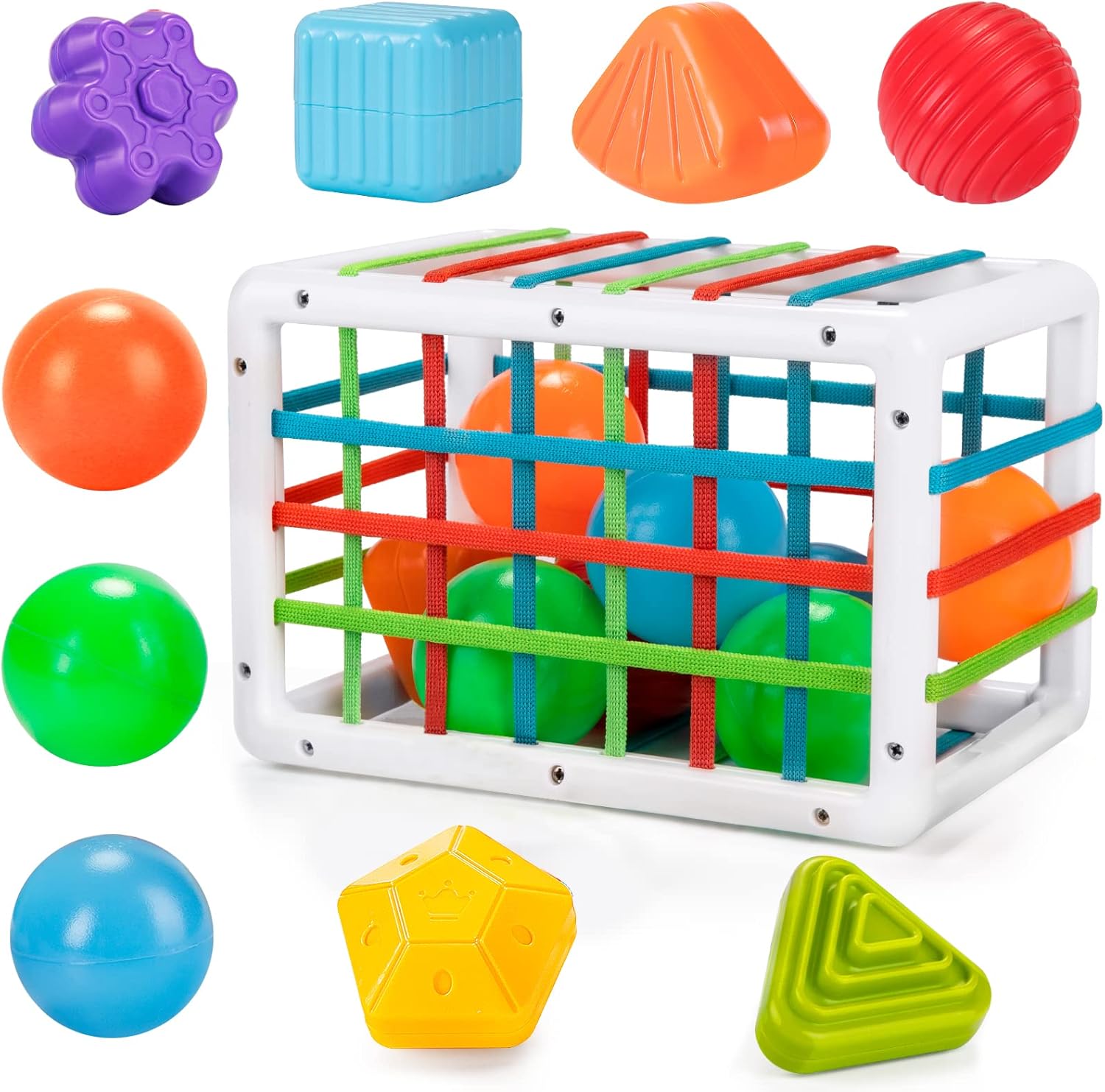 Caja para Bebés con Formas y Juego Sensorial - 289