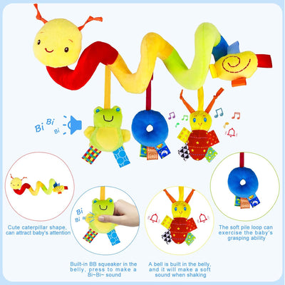 Juguete sensorial Fidtoy BusyBugg para cochecito y cuna para bebés de 0 a 6 meses