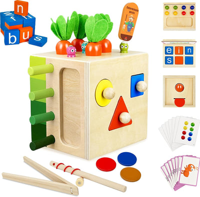 Caja de actividades de aprendizaje intercambiables Montessori Busyboard