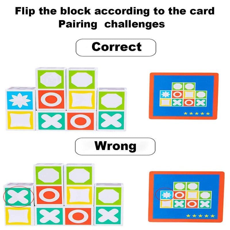 Fidtoy Jeu de société puzzle pour enfants, jeu de blocs à associer pour le développement du cerveau, jeu familial pour les 3 ans et plus, jouet d'entraînement à la pensée logique