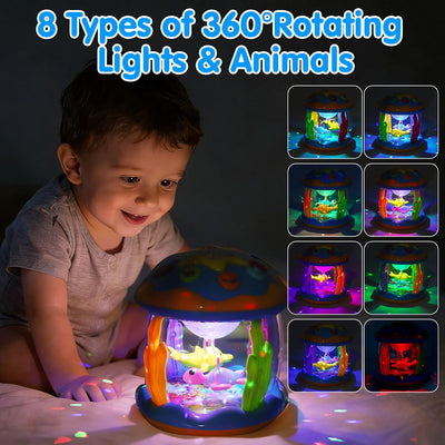 Fidtoy Ocean Light Toy for Babies – Interactive Musical Sensory Toy for Infant & Toddler Play