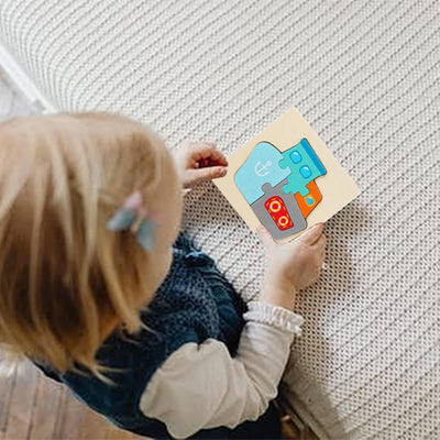 Fidtoy Puzzle en bois Forme et apprentissage Montessori pour les tout-petits