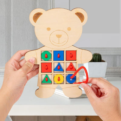 Esquirla Juego de Ensamblaje de Tarjetas para el Desarrollo Infantil - Juego de Combinación de Hilos - Juguete Educativo para Habilidades Motoras - Juguete de