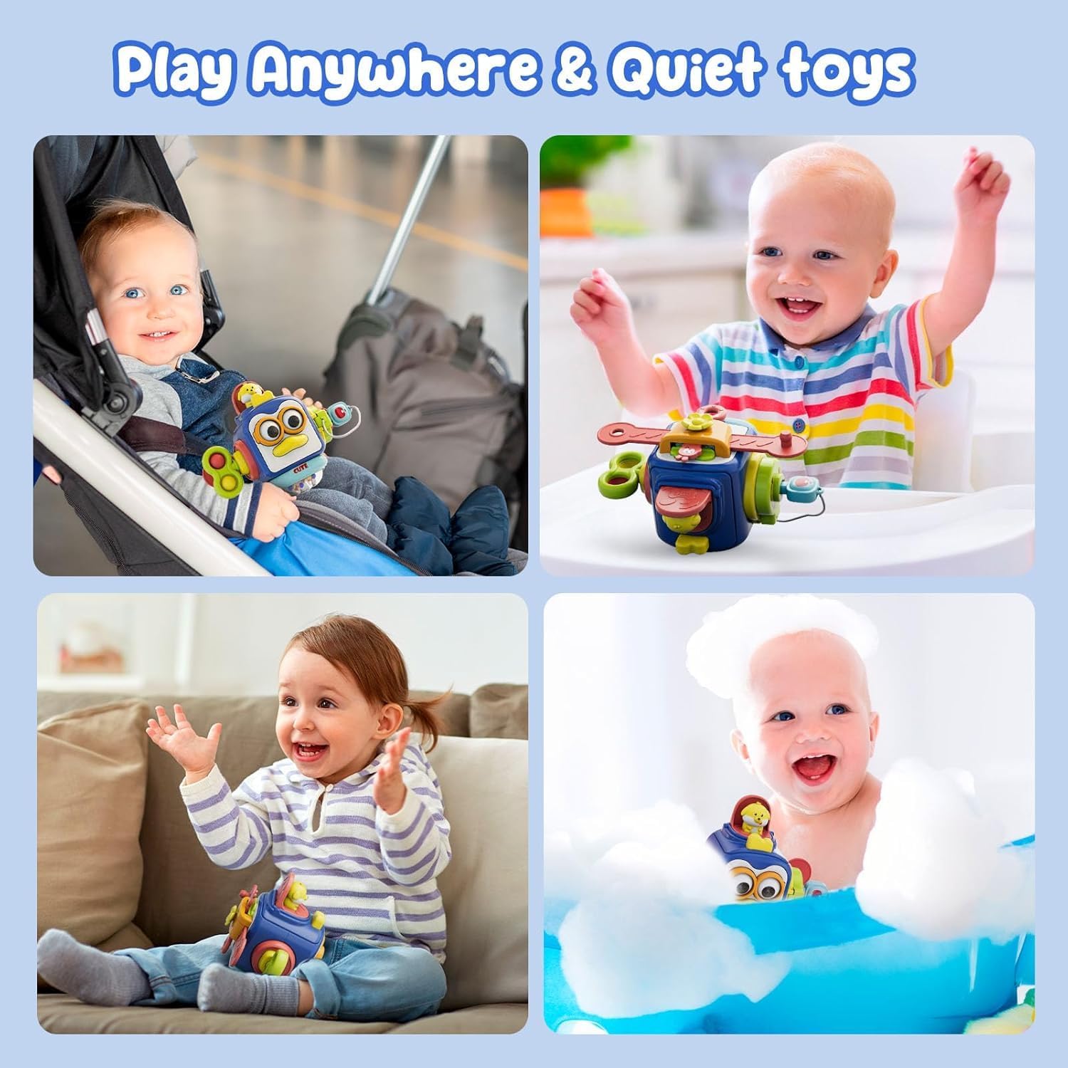 Juguete Cubo de Actividades de Viaje Fidtoy Penguin para Bebés