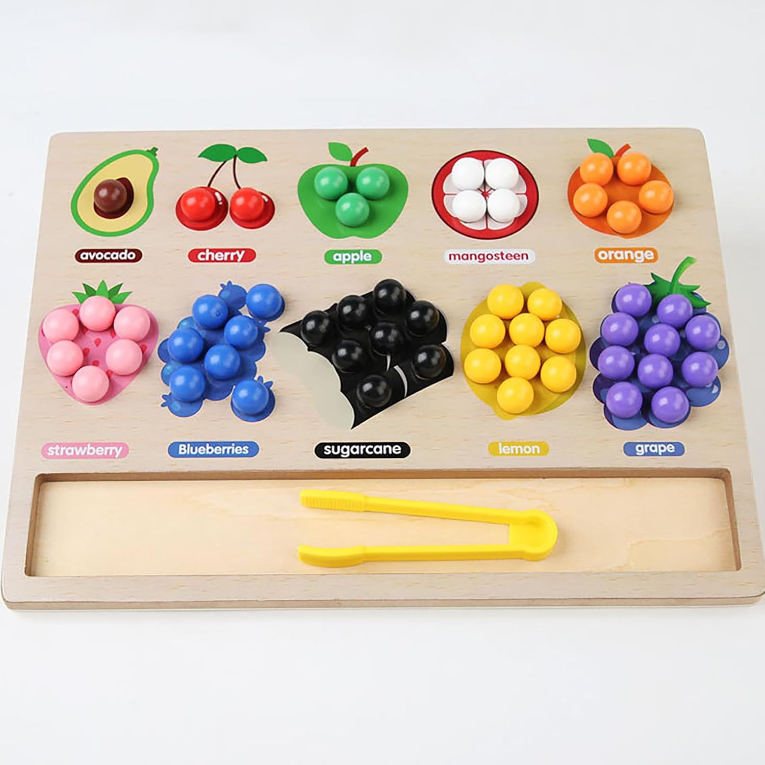Fidtoy Wooden Color Sorting Toy for Fine Motor Learning