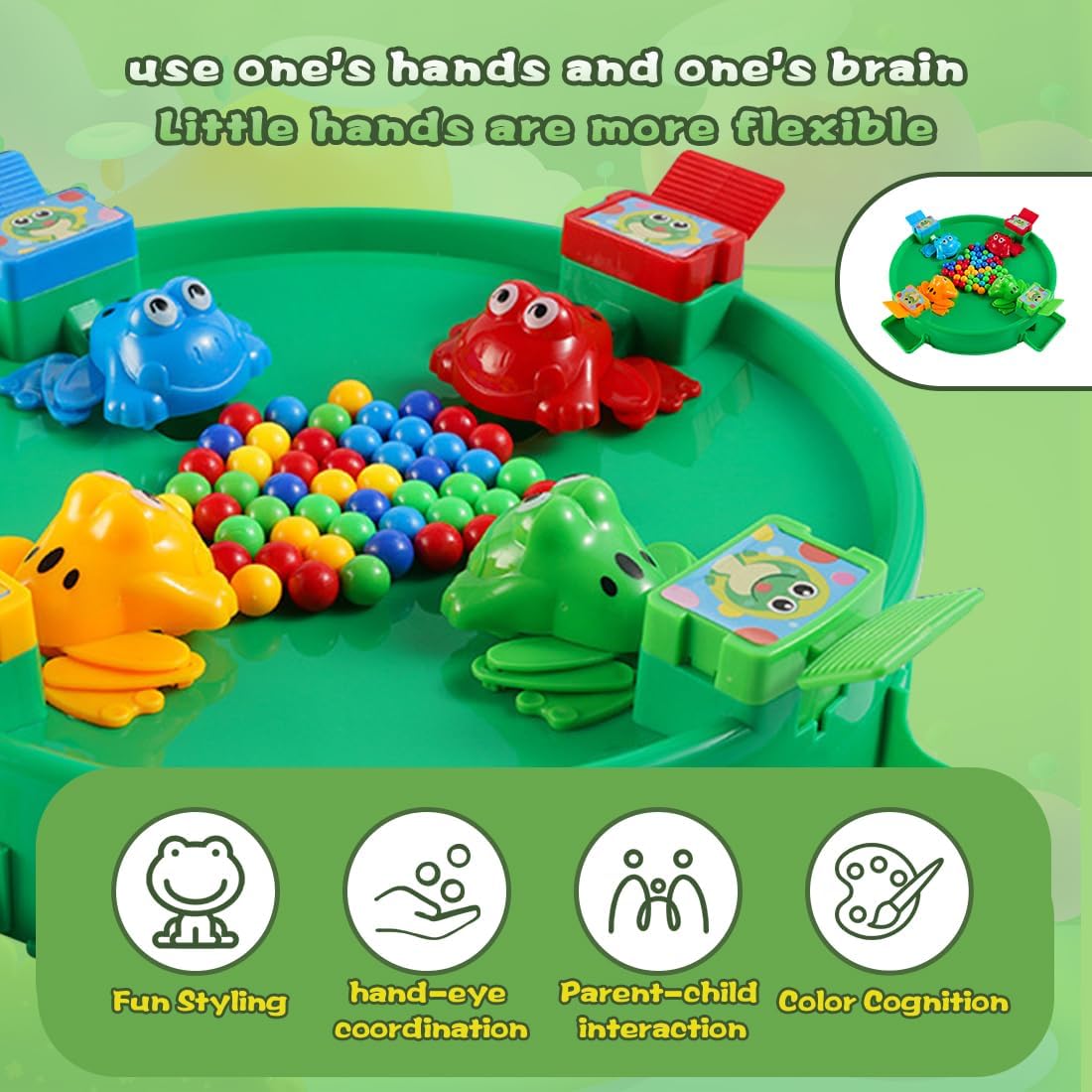 Juego familiar interactivo para atrapar cuentas Rana Hambrienta - 111