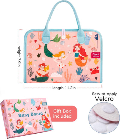 Juguetes sensoriales para niños pequeños de 2 a 4 años, juguetes educativos/Montessori de actividades de viaje para niñas y niños de 2 a 4 años, regalo, sirena